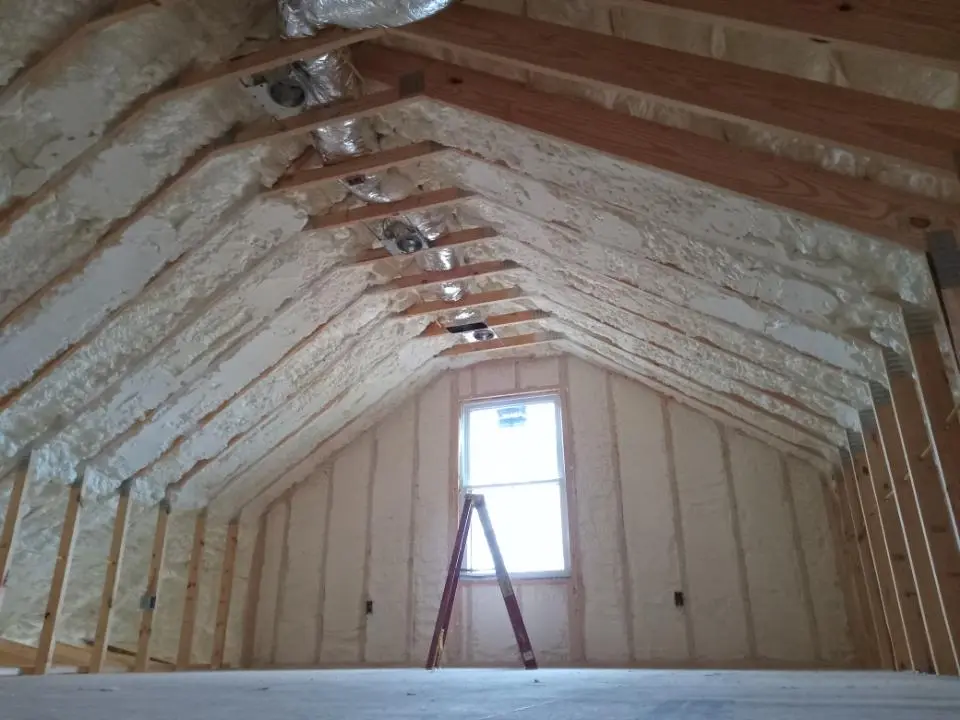 Spray foam roofing application for Crawl Space Insulation project in Grandwood Park